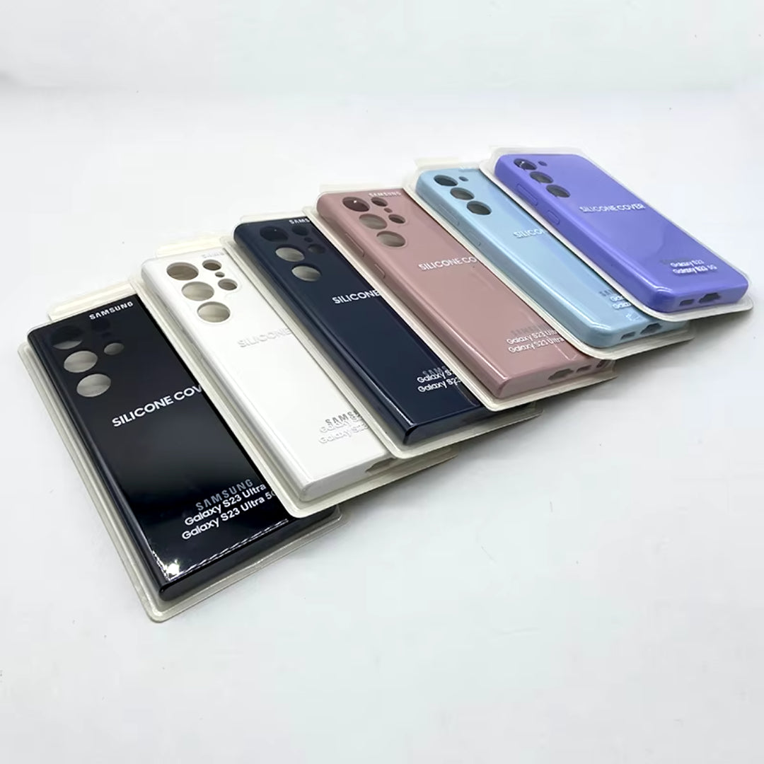 Official Silicon Case For Samsung S22 S23 S22 Ultra S23 Ultra S24 Ultra