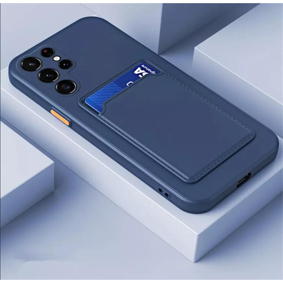 Silicone Case with Credit Card Slot for S23 S23+ S23 Ultra S24 S24+ and S24 Ultra - Sleek & Functional Design