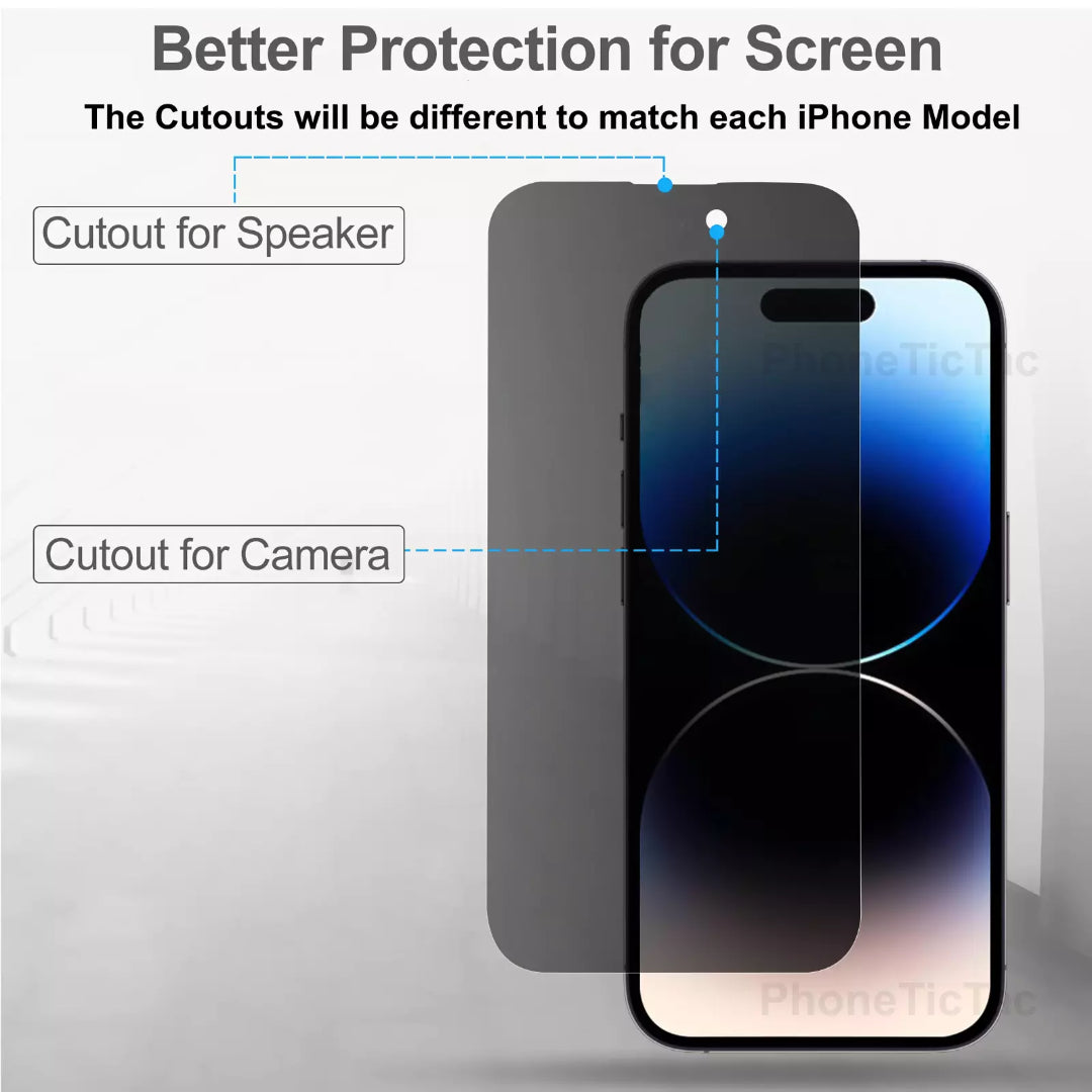 PrivacyPro: iPhone 12 13 14 and 15 Series  Screen Protector with Enhanced Privacy