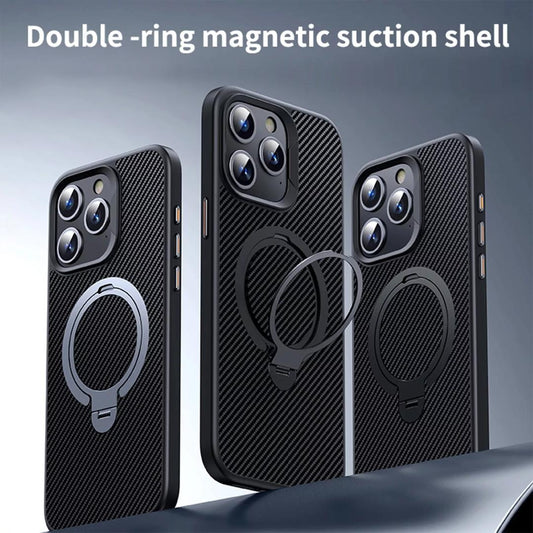 Carbon Fiber iPhone Case For iPhone 14 & 15 Series with MagSafe - Sleek Protection with Enhanced Functionality