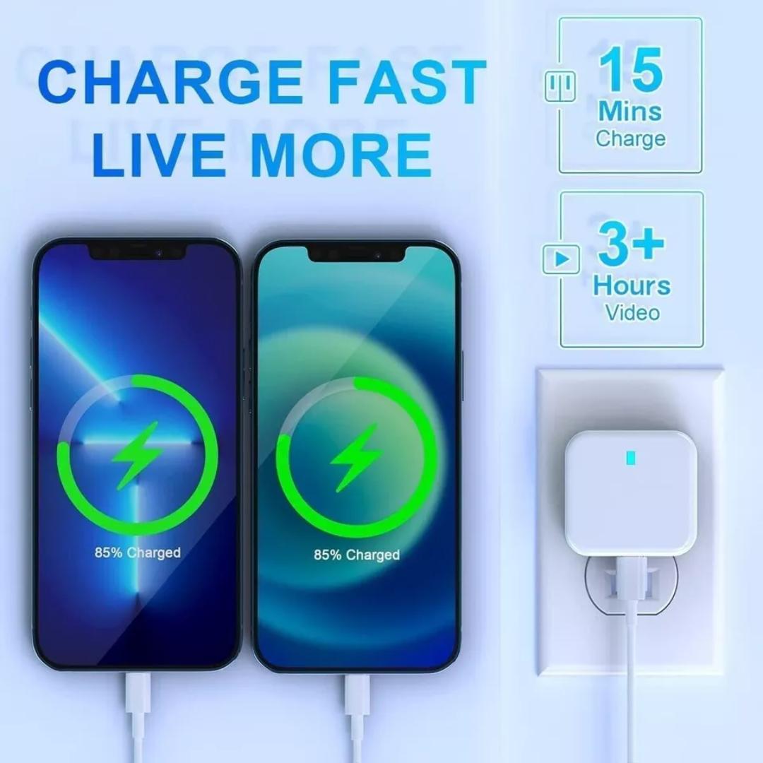 20W USB-C PD Fast Charger with MFi Certified Cable - iPhone Charger