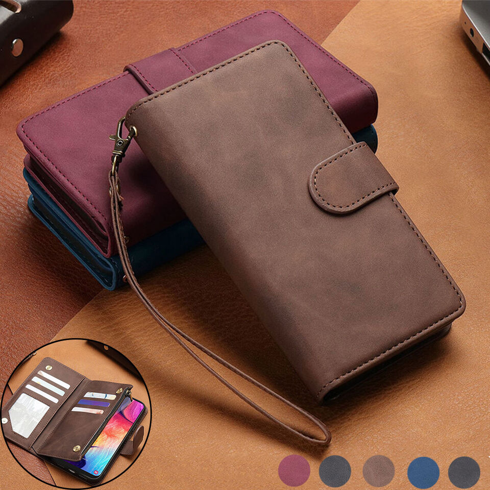 [IndusWolf] 2 in 1 Zipper Wallet + Case For Samsung galaxy S23 S23 Ultra and S24 S24 Ultra Series